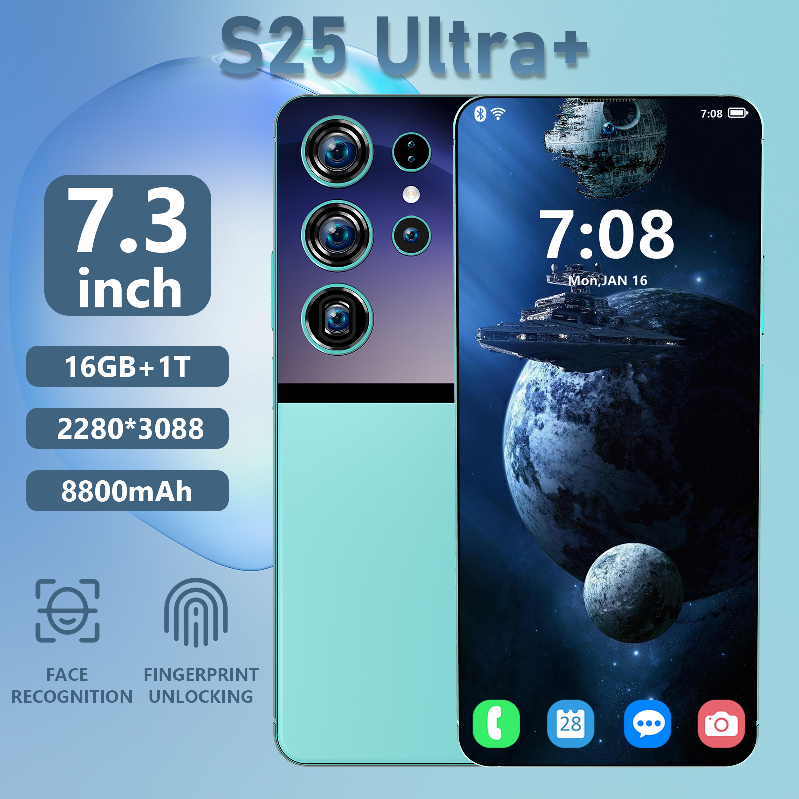 Wholesale Worth S25 Extremely+ Smartphone for the African Market - 7.3-Inch Full Display screen, Lengthy Battery Life, GSM 5G Cellular Cellphone